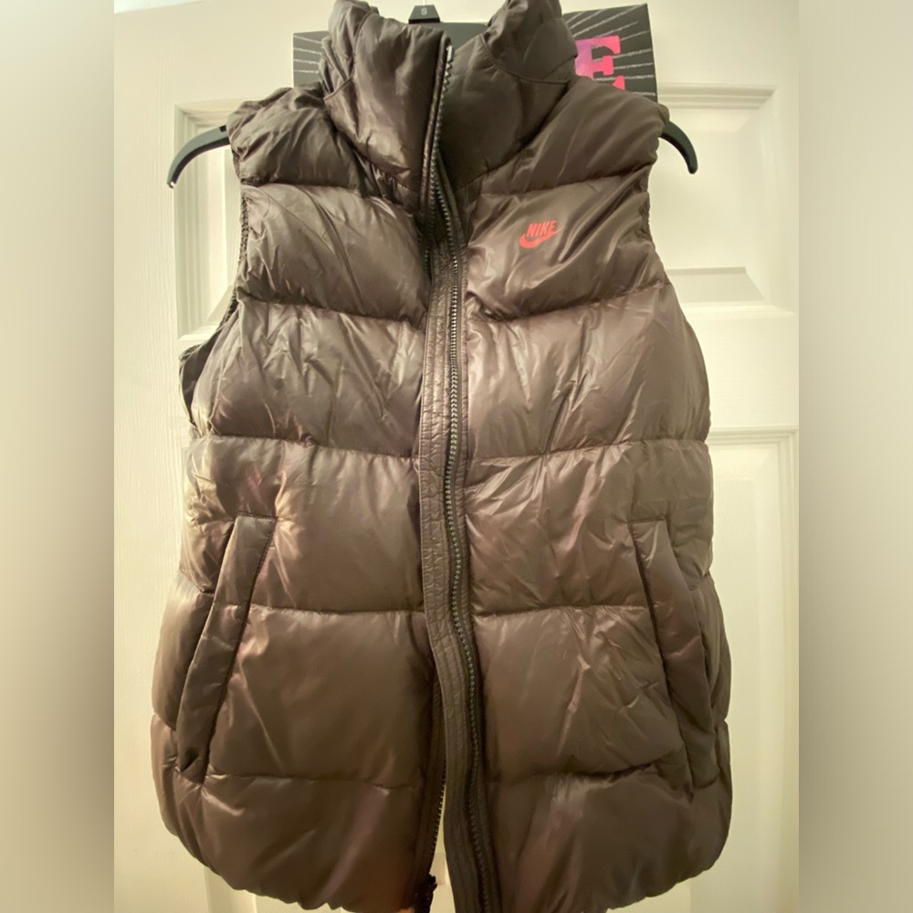 Nike Vintage Brown Puffer Vest S